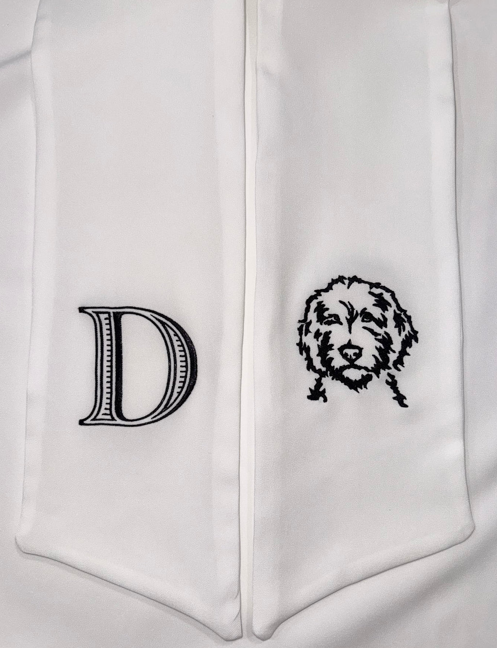 Black and White Doodle Sash
