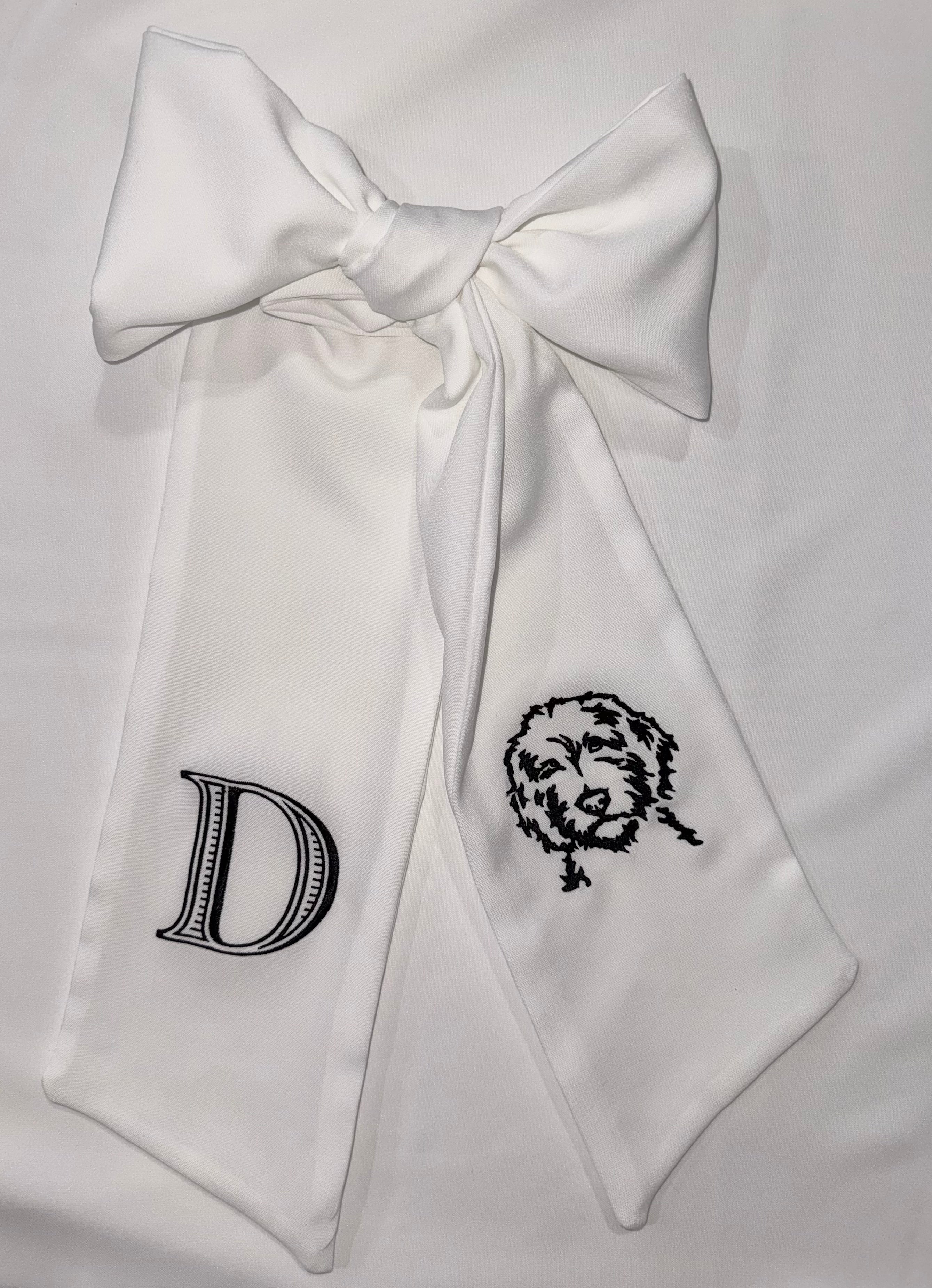 Black and White Doodle Sash