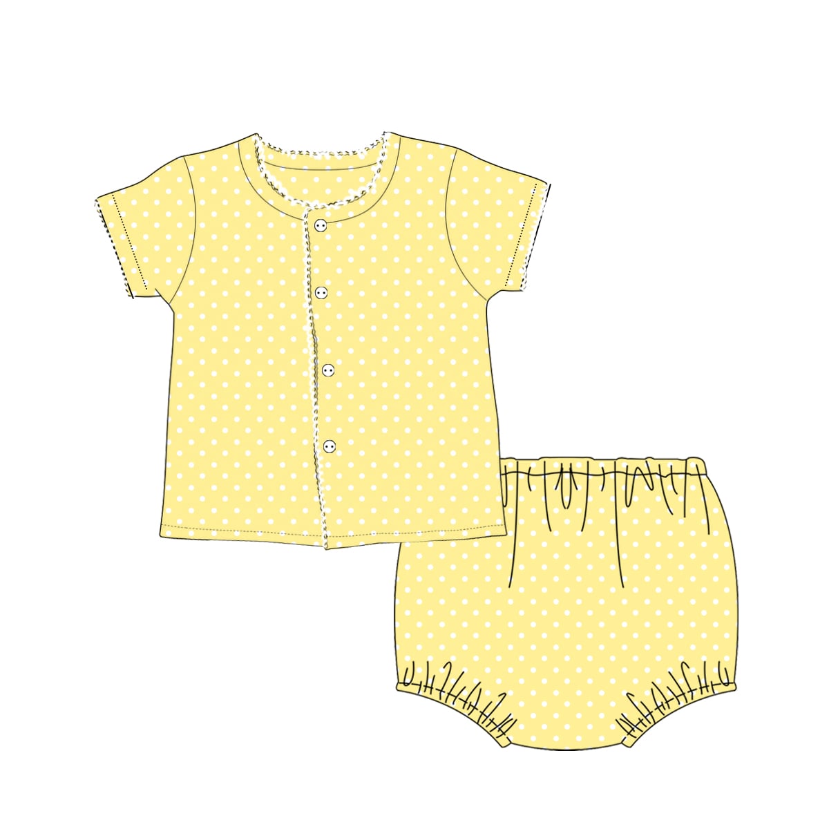 Soft Butter Yellow Diaper Sets extras!