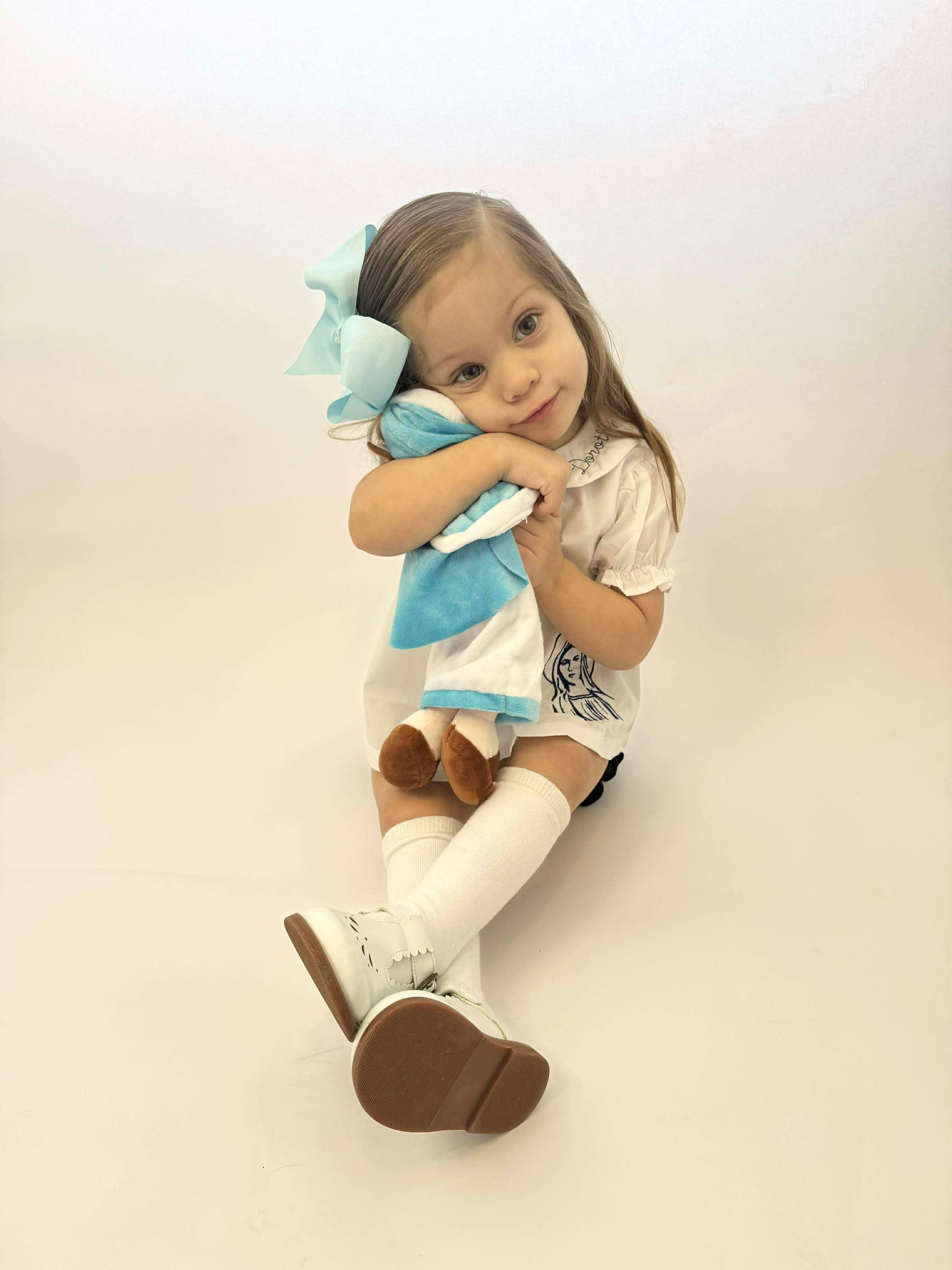 M is for Mary Navy Bloomers and White Cotton Top