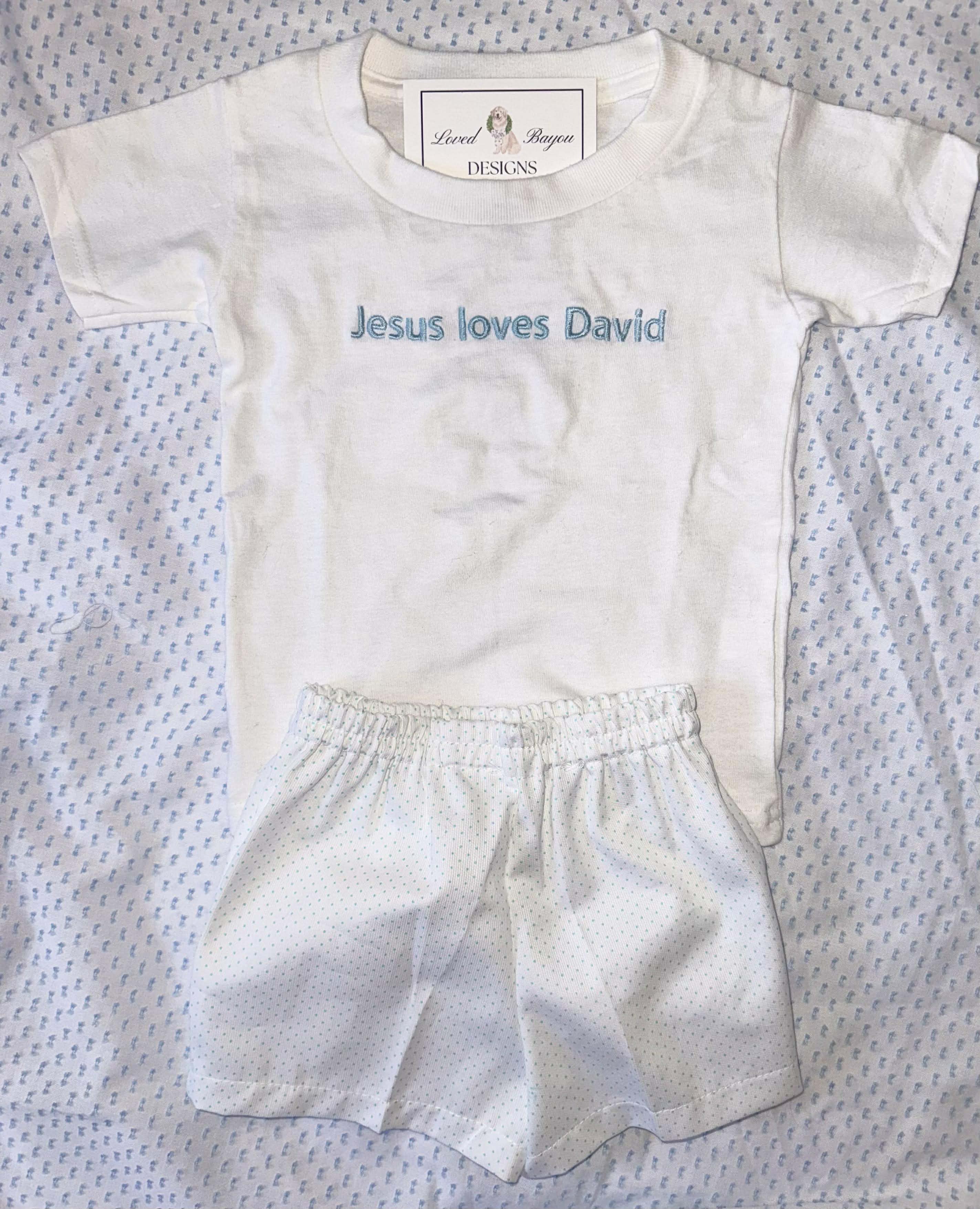 Jesus Loves David Shorts Set