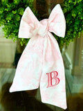 Single initial Pink Toile Sashes
