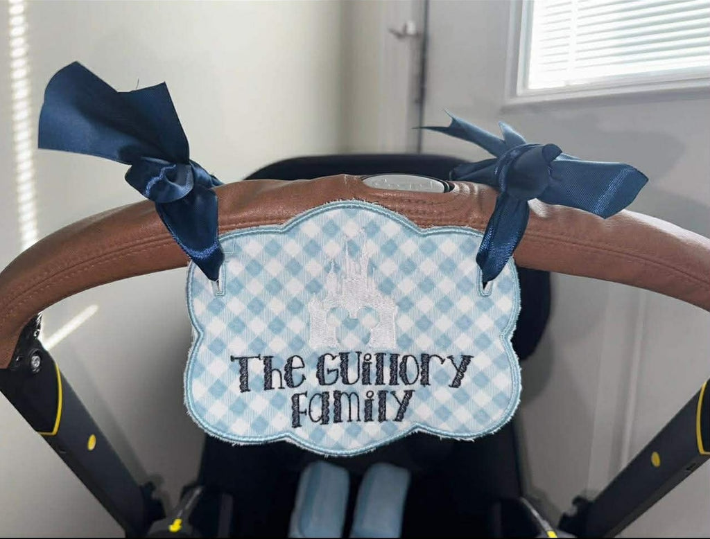 Navy and Baby Blue Stroller Tags