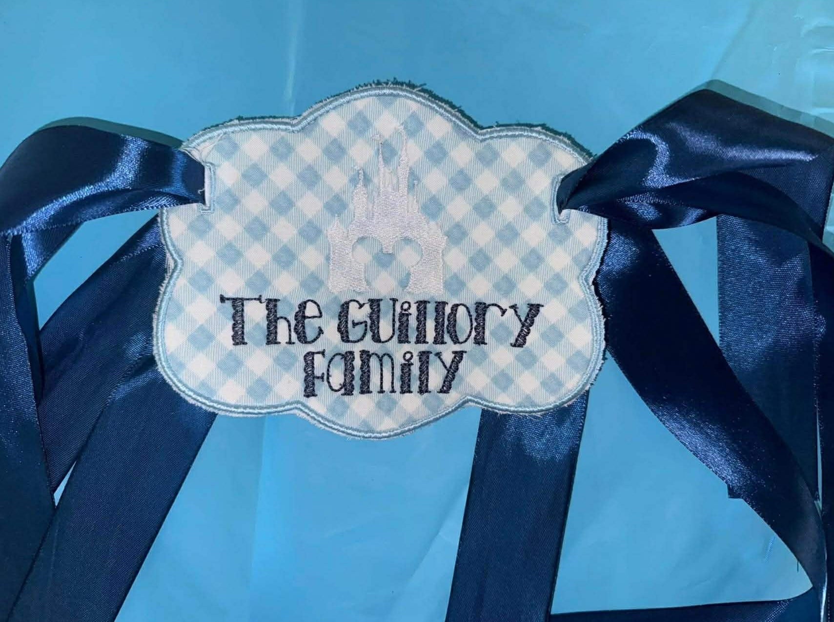 Navy and Baby Blue Stroller Tags