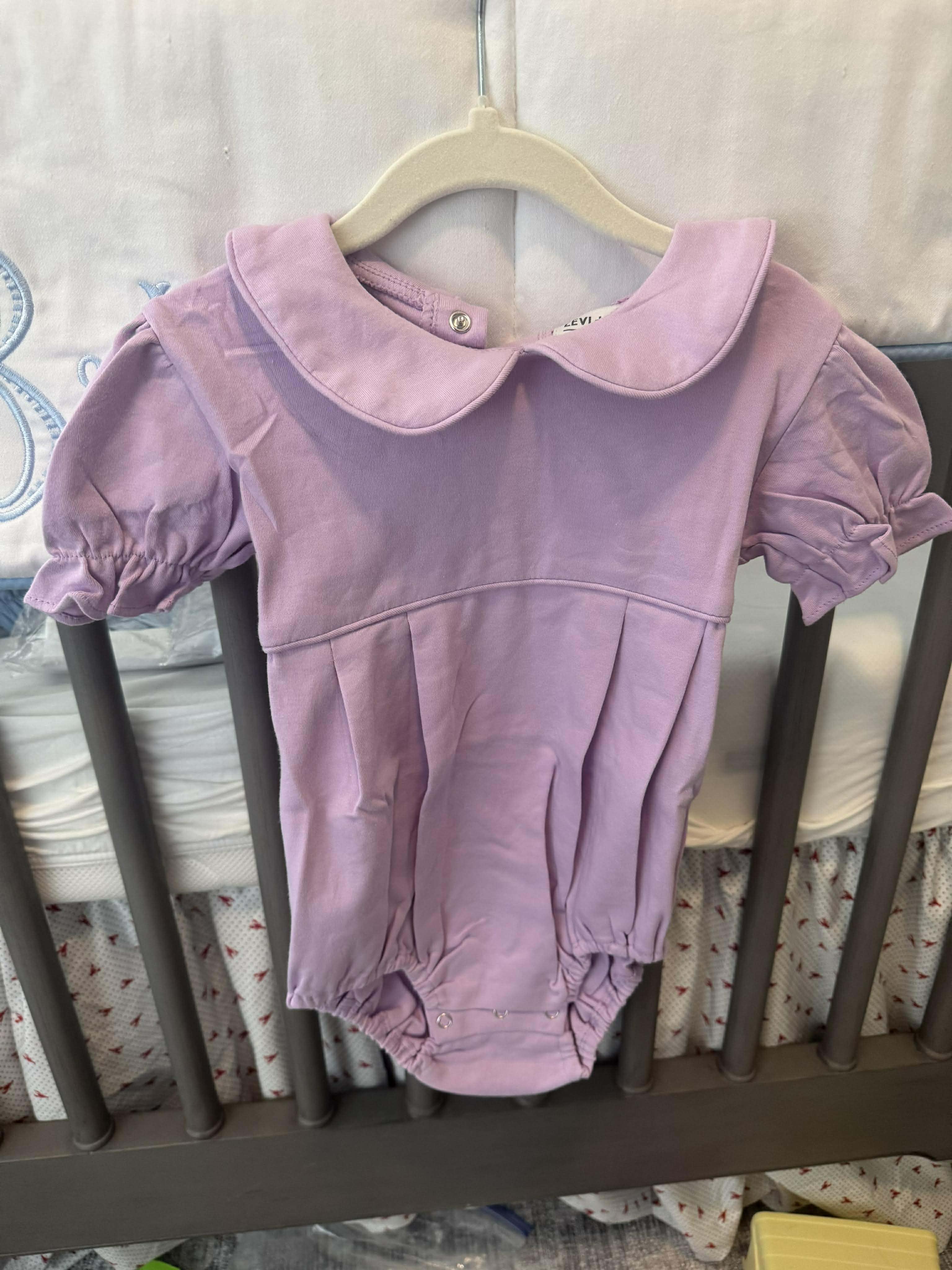 Purple Collard Bubble Romper