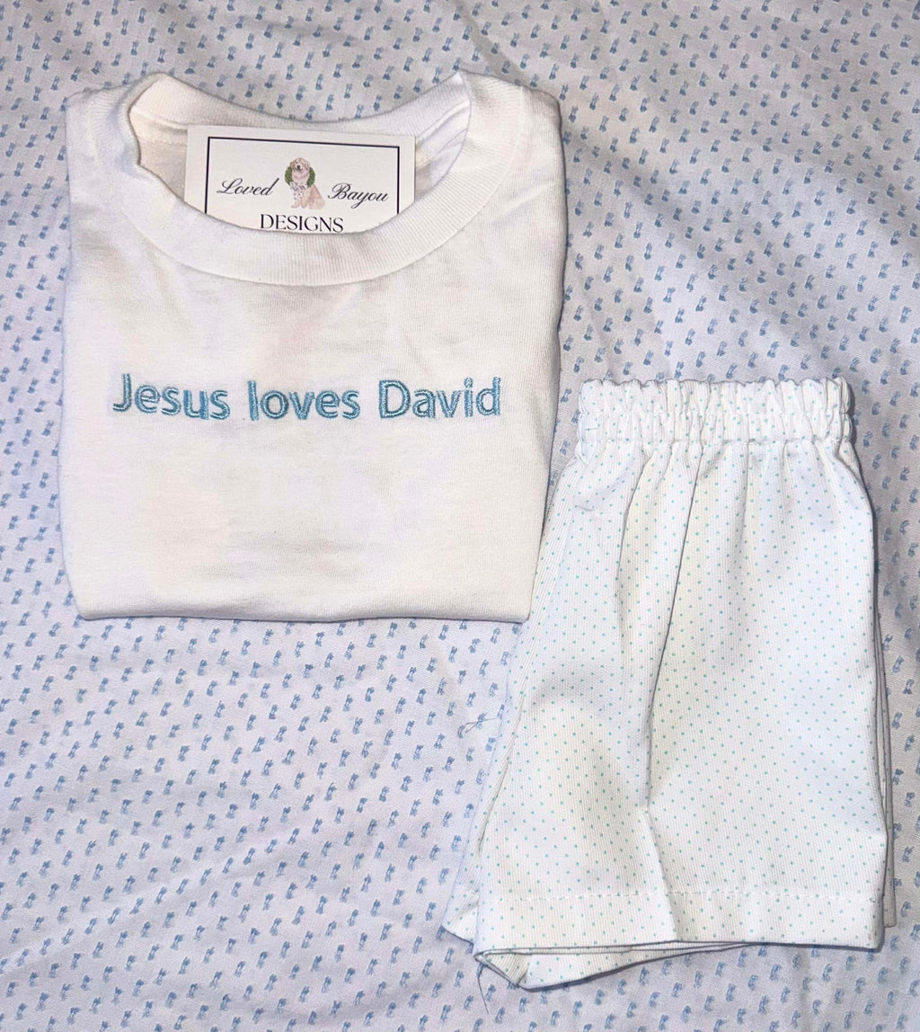 Jesus Loves David Shorts Set