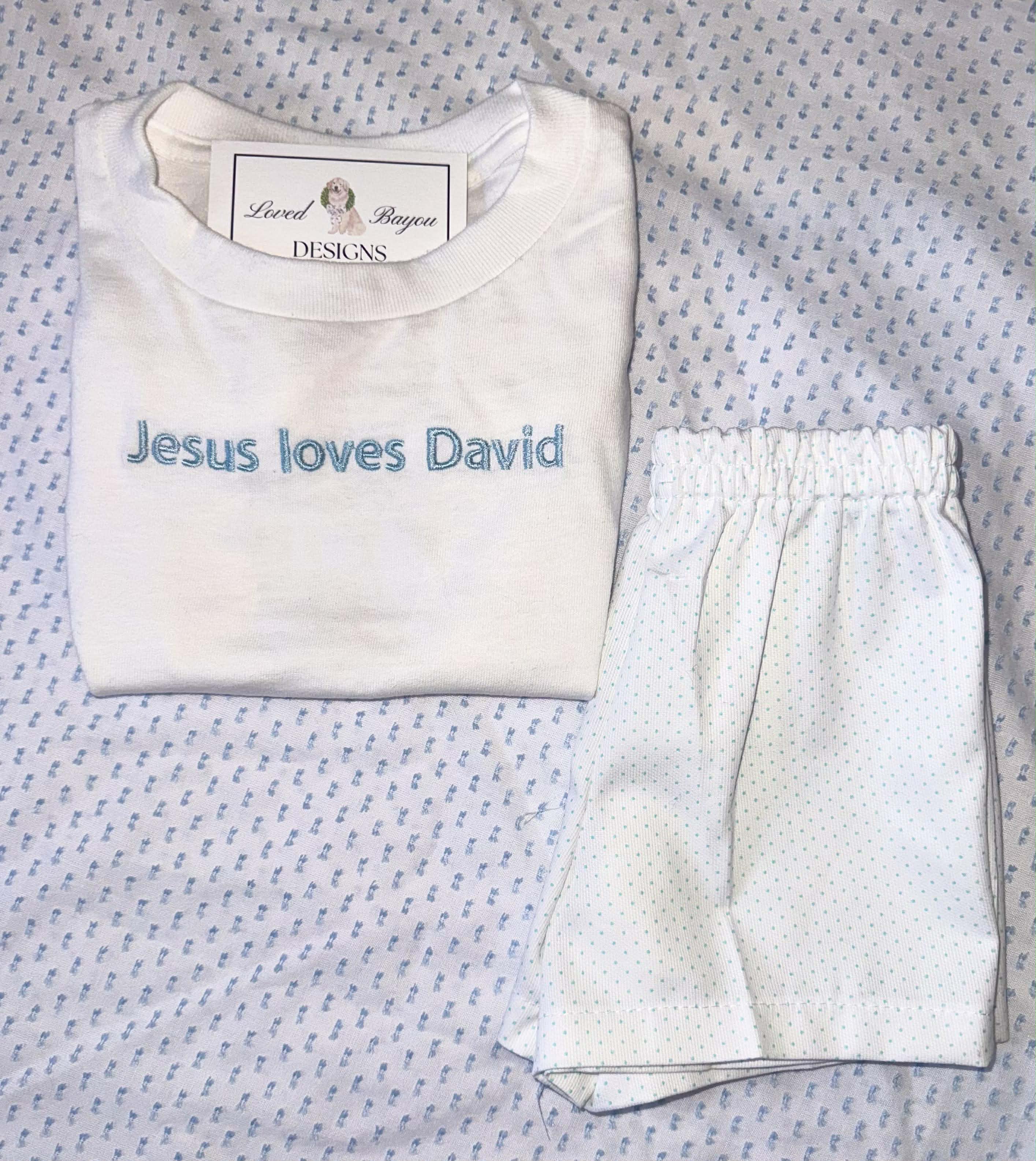 Jesus Loves David Shorts Set