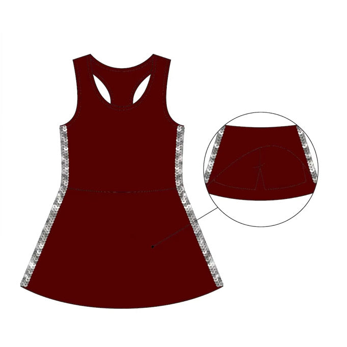 Girls sequins trim skort sets!
