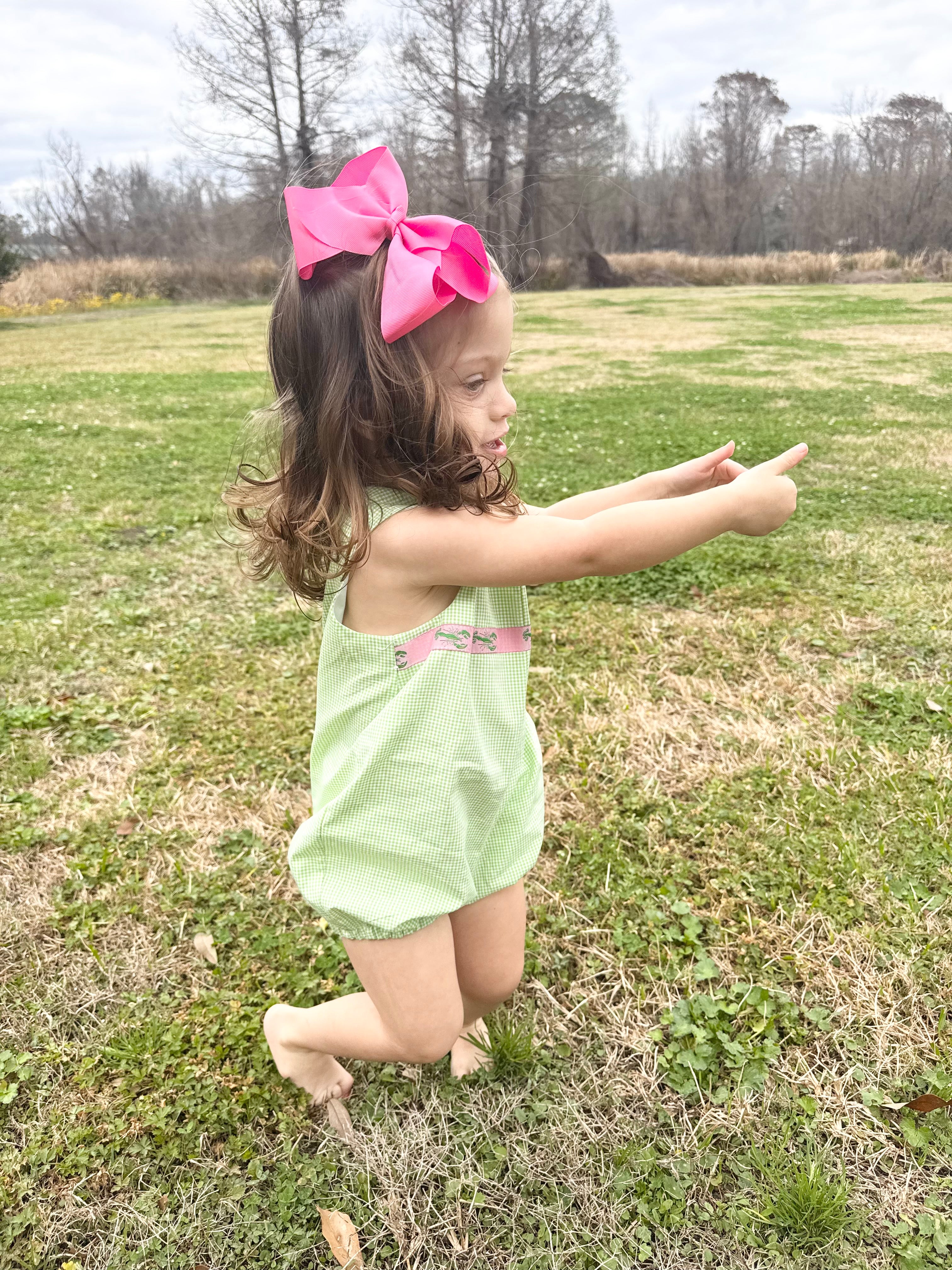 Girlie Girl Crawfish Romper 🎀🦞🌷