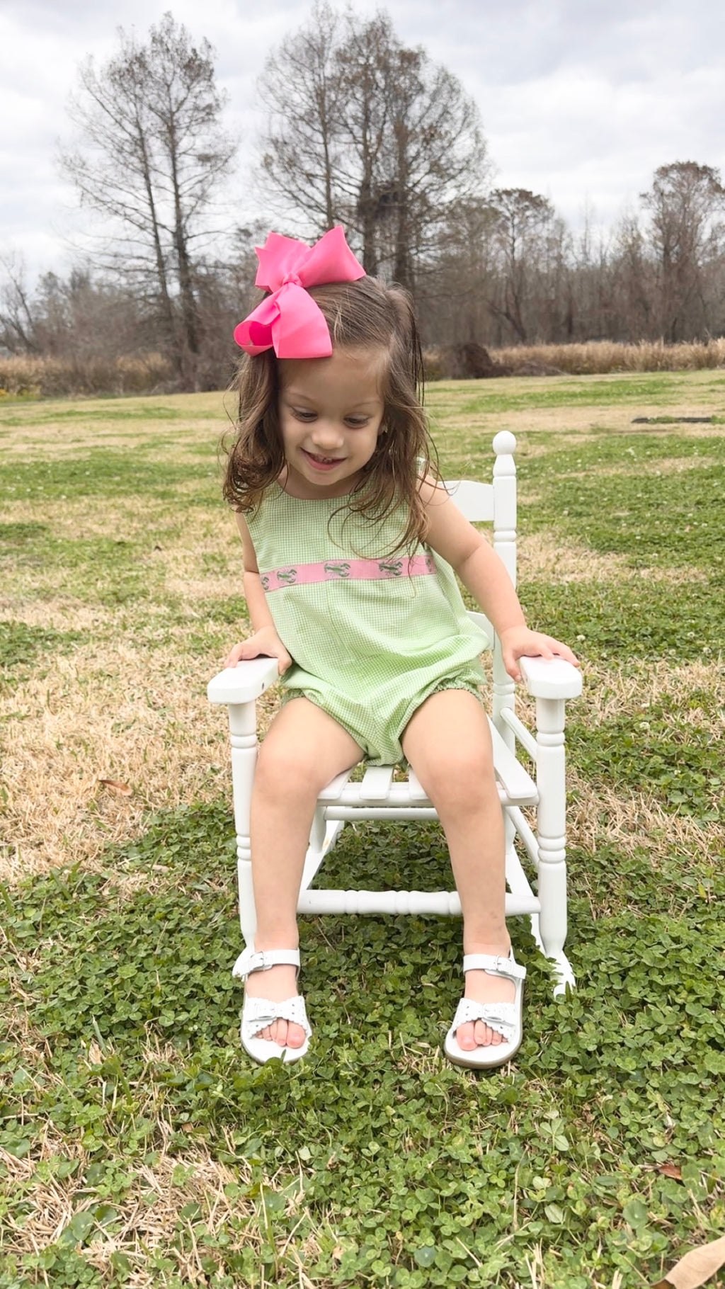 Girlie Girl Crawfish Romper 🎀🦞🌷
