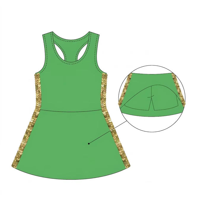 Girls sequins trim skort sets!