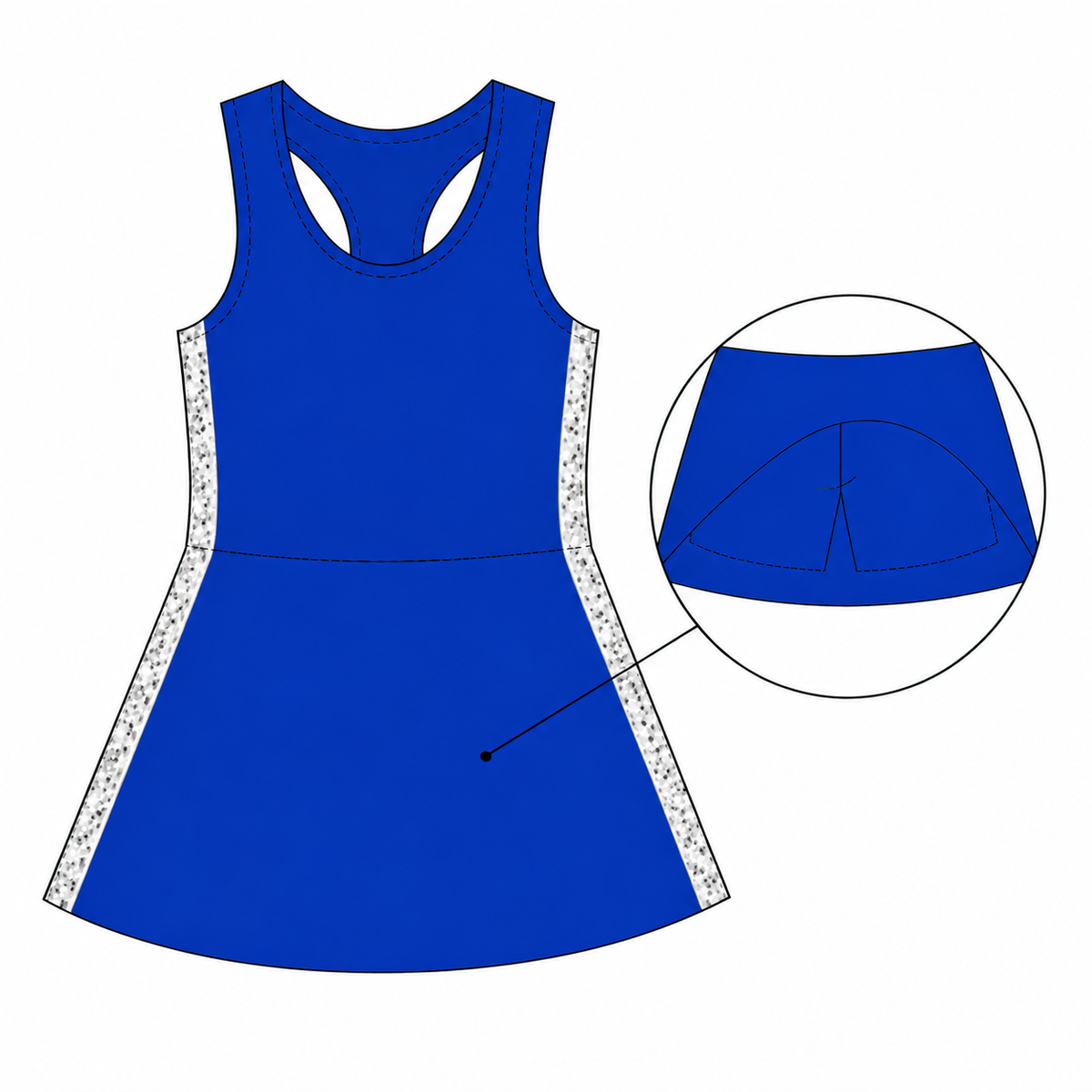 Girls sequins trim skort sets!